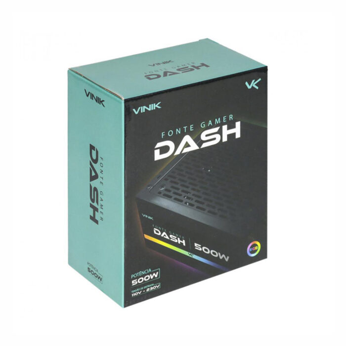 Fonte Gamer Dash 500W com Fan 120mm Led RGB - VFG500WPR 05