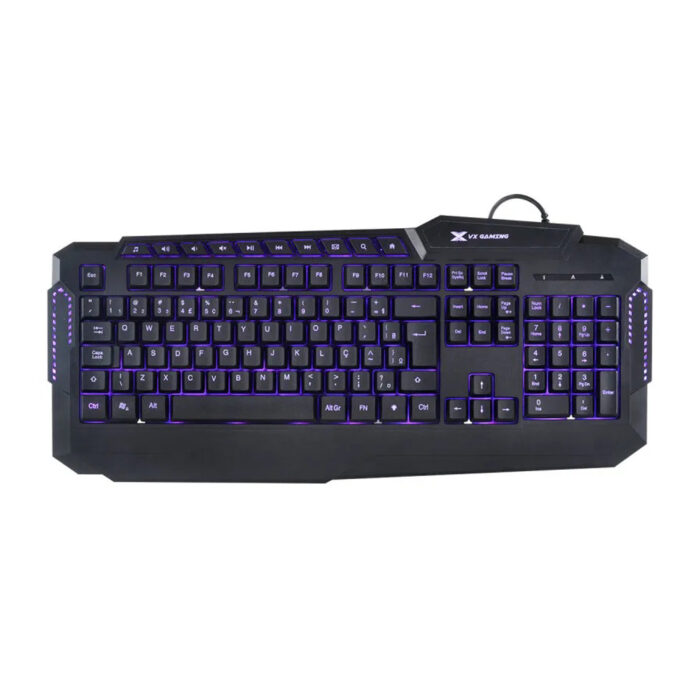 Teclado Gamer Hercules, Multimidia, ABNT2, Led 3 Cores 01