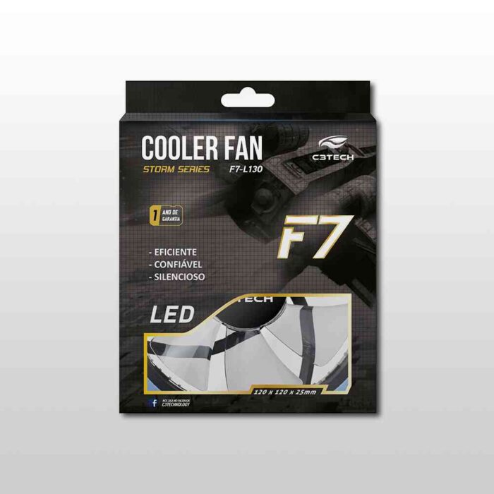 Cooler Fan C3Tech, 120mm, Led Azul, F7130BL 03