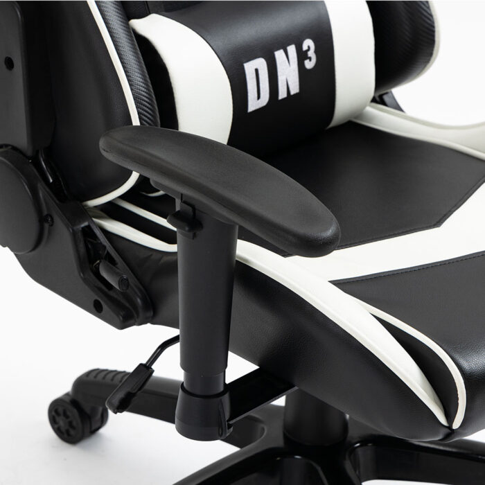 Cadeira Gamer Draxen DN3, Reclinável 180º, Até 150 Kgs, Preto com Branco 04