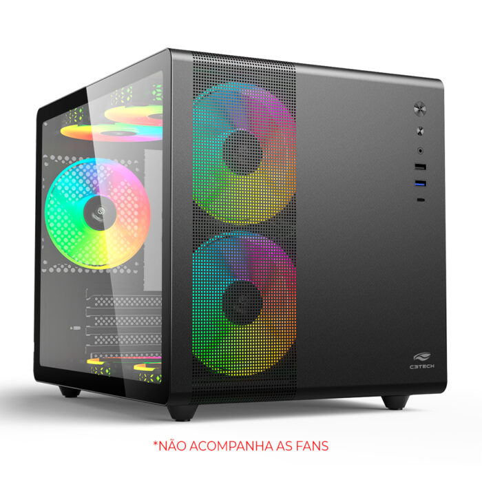 Gabinete C3Tech Aquarius MT-G710BK, Mid Tower, Até 7 Fans 01