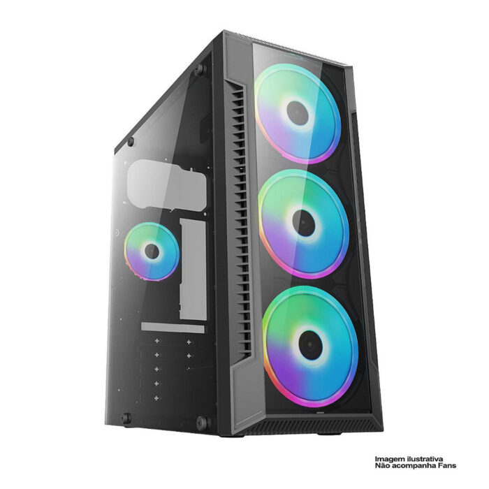 Gabinete Gamer ATX, Preto, Lateral Vidro, C3147 01