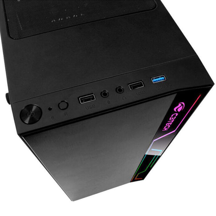 Gabinete Gamer MT-G400BK, Mid Tower, Acrílico Lateral 03