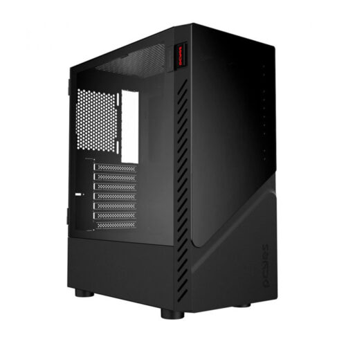 Gabinete Gamer Set Black Vulcan, Mid Tower, Lateral de Vidro - GSBVPBR 01