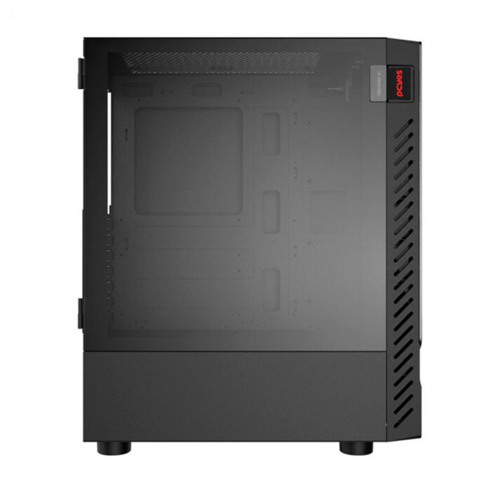 Gabinete Gamer Set Black Vulcan, Mid Tower, Lateral de Vidro - GSBVPBR 03