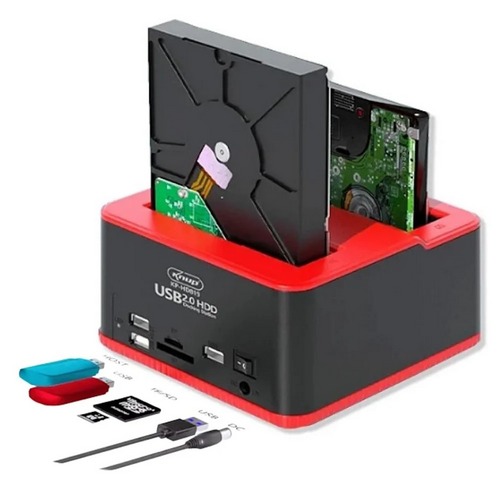 DOCK STATION KNUP HD820 USB 3.0 COM LEITOR DE CARTÃO 01