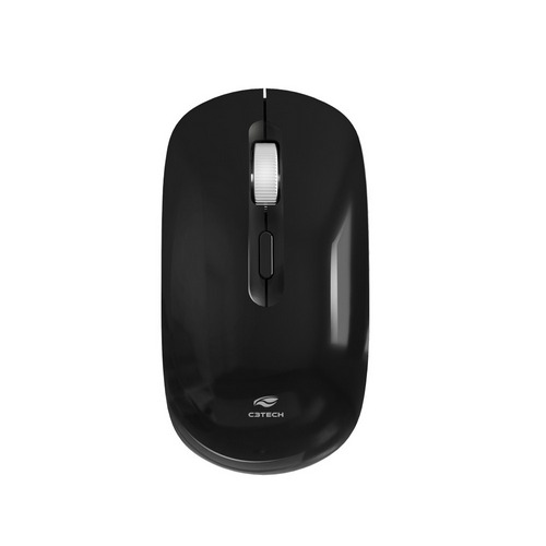 MOUSE SEM FIO RECARREGAVEL M-W80BK PRETO C3T 01