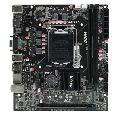 PLACA MÃE H110, LGA 1151, DDR4, M2 NVME (6, 7, 8, 9TH) - AFOX 01