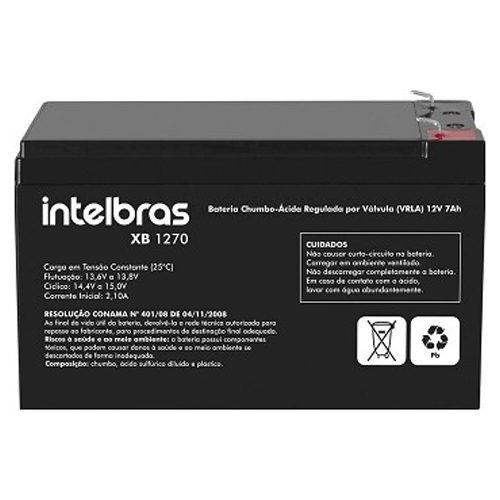 BATERIA NOBREAK 12V, 7AH, INTELBRAS, XB 1270