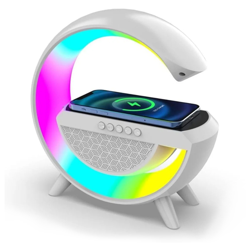 CAIXA DE SOM LED WIRELESS COM CARREGAMENTO POR INDUÇÃO