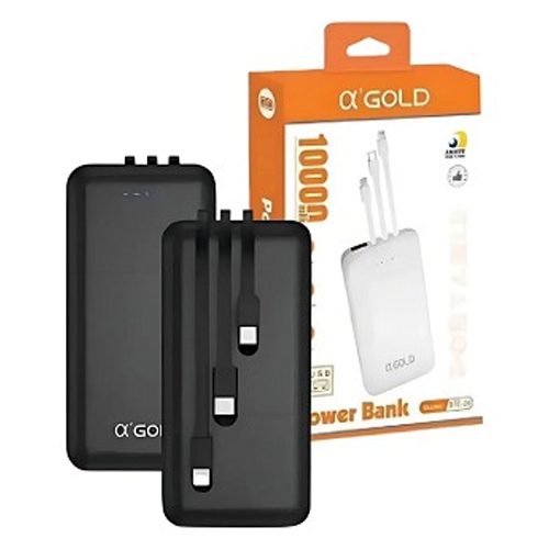 CARREGADOR PORTATIL 10.000MAH, GOLD, BTE-28