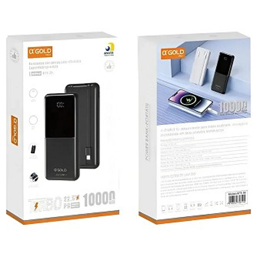 CARREGADOR PORTATIL 10.000MAH, GOLD, BTE-35