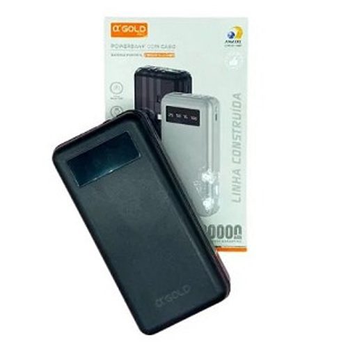 CARREGADOR PORTÁTIL 20.000MAH, GOLD, BTE-30