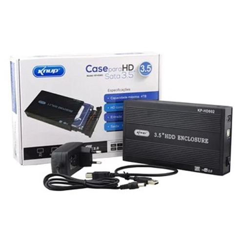 CASE PARA HD 3.5, USB 2.0, KP-HD002, KNUP