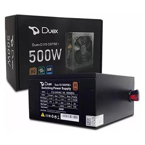 FONTE ATX 500W 80+ BRONZE, DUEX, DX 500FSE+