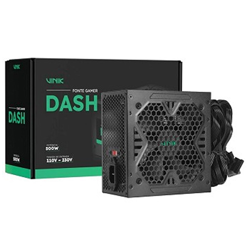 FONTE ATX, 500W, DASH, VFG500WPR3