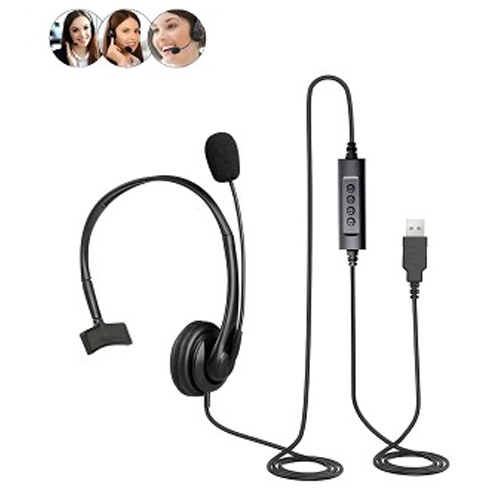 HEADSET OFFICE USB TELEMARKETING COM MIC