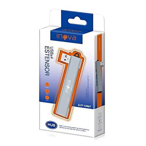 HUB USB 3.0, 3 PORTAS USB + 1 TIPO C INOVA ZJT-12667