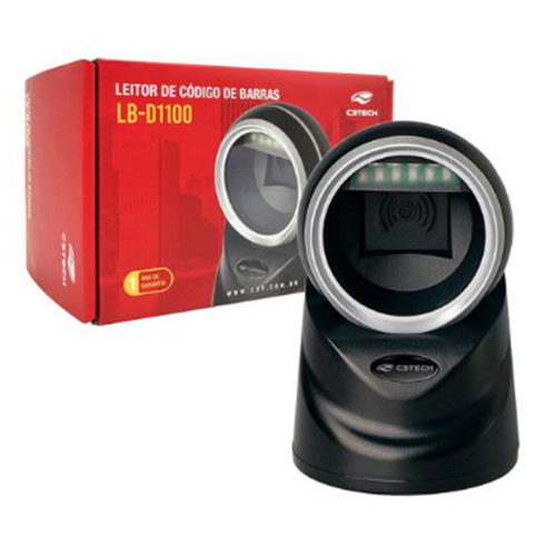 LEITOR COD BARRAS, 1D-2D, FIXO, C3TECH, LB-D1100BK