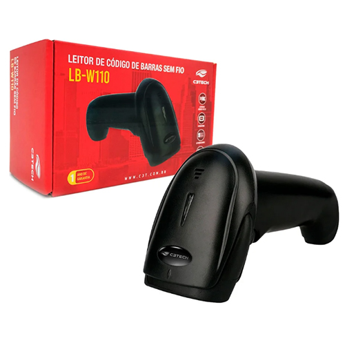 LEITOR COD BARRAS, SEM FIO, 1D-2D, C3TECH (LB-W110BK)