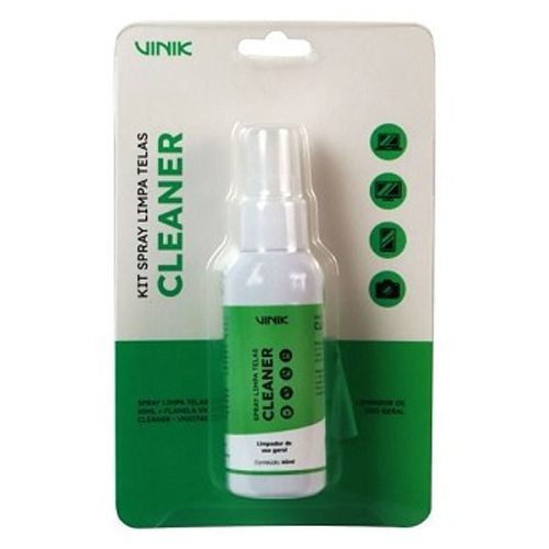 LIMPA TELAS 60ML C/ FLANELA, VK CLEANER VINIK, VKKIT60