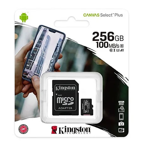 MICROSD 256GB, CLASSE 10, FHD, KINGSTON