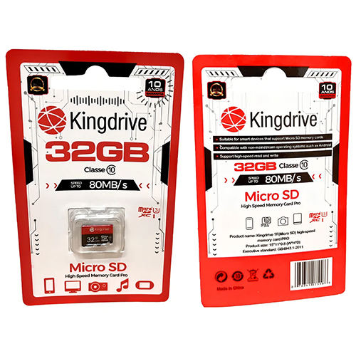 MICROSD 32GB CLASSE 10, KINGDRIVE