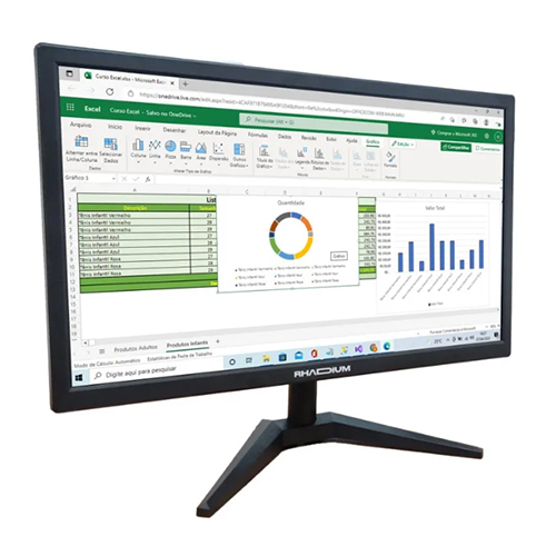 MONITOR 19, LED, VGA+HDMI, RHADIUM