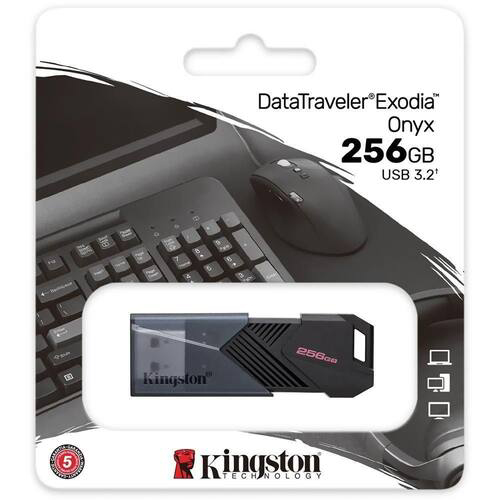 PEN DRIVE 256GB, USB 3.2, KINGSTON EXODIA ONYX, DTXON_256GB