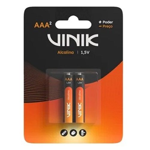 PILHA AAA ALCALINA VINIK, VP3AB2A (2 UND)