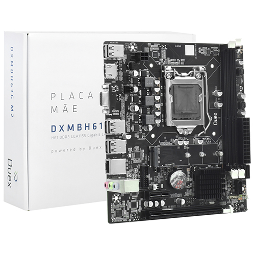 PL MÃE H61, LGA1155, DDR3, (2_3TH), GIGABIT, DUEX, DXMBH61G