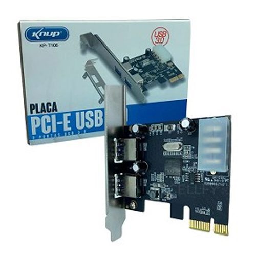 PLACA PCI-E, USB 3.0, 2 PORTAS, KNUP, KP-T106