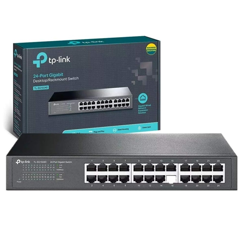 SWITCH 24P, 10-100-1000, TP-LINK, TL-SG1024D