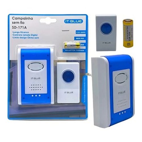 CAMPAINHA SEM FIO, IT-BLUE- SD-171A