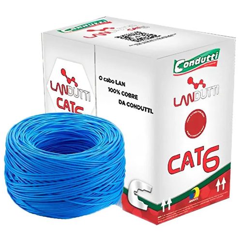 CX CABO DE REDE 305M, CAT6, UTP, AZUL, LANDUTTI
