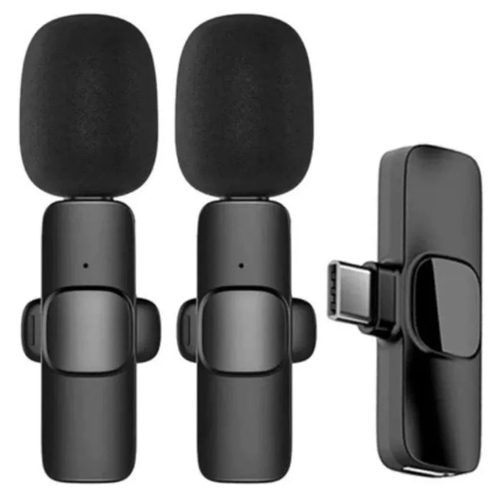 MICROFONE DE LAPELA, 2 MIC, TIPO C/IPHONE, GOLD, MCF-09