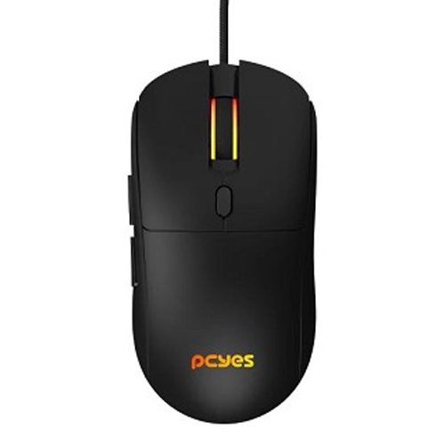 MOUSE GAMER PCYES BASARAN BLACK VULCAN - 12400 DPI - RGB - 6