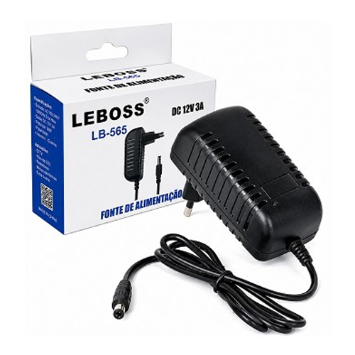 ADAPTADOR AC/DC 12V 3A, LEBOSS, LB-565