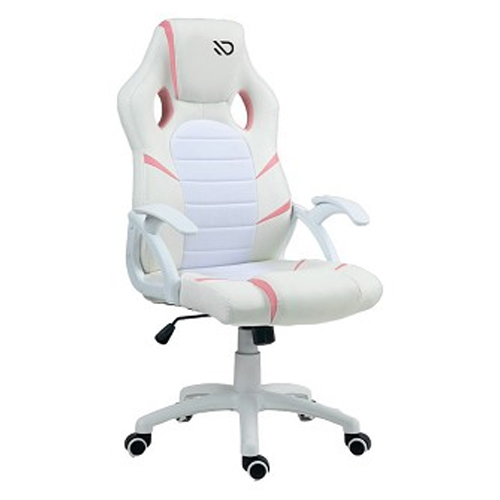 CADEIRA GAMER, BRANCO/ROSA, 120KG, DUEX, DX9002WP, INFINITE BOOST