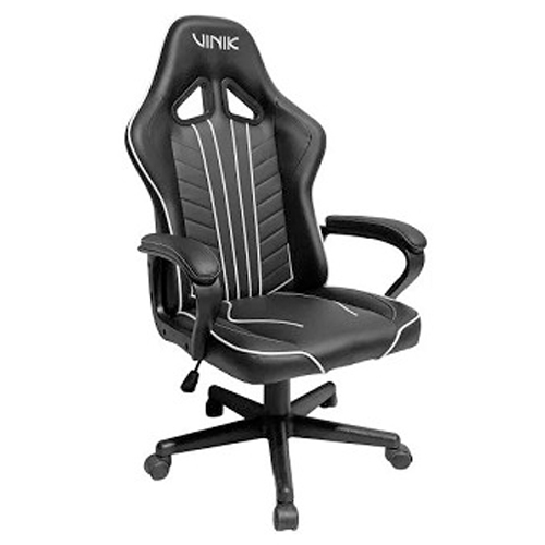 CADEIRA GAMER, PRETA/BRANCA, 120KG, VEGA, VINIK