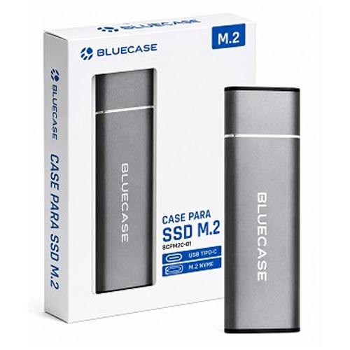 CASE P/ M2 NVME, BCPN2C-01-BLUECASE