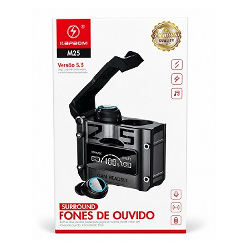 FONE BLUETOOTH, VISOR, KAPBOM, M25