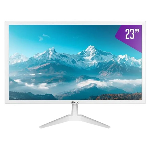 MONITOR 23, FHD, VGA+HDMI, BRANCO, SKULL