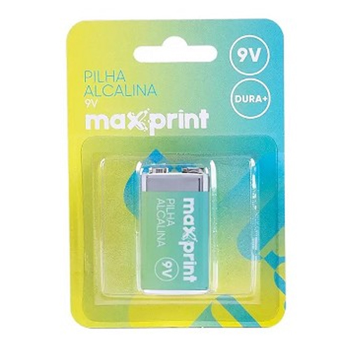 BATERIA ALCALINA 9V, MAXPRINT, 756396