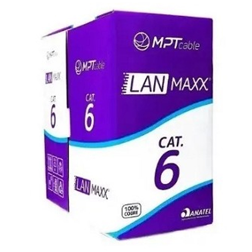 CX CABO DE REDE 305M, CAT6, UTP, AZUL, LANMAX