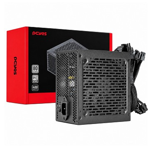 FONTE ATX 400W, 80+ WHITE, PCYES, PF400SHW