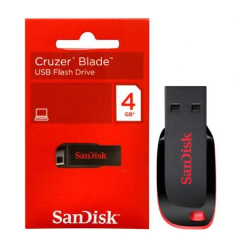 PEN DRIVE 4GB, CRUZER BLADE, SANDISK