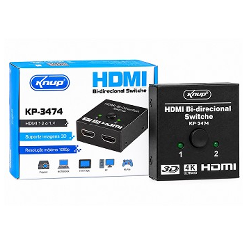 SWITCH HDMI 1X2, KNUP, KP-3474